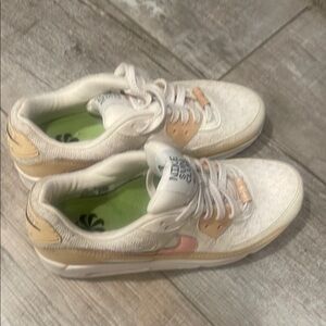 Nike White, Tan, and Pink Sneakers